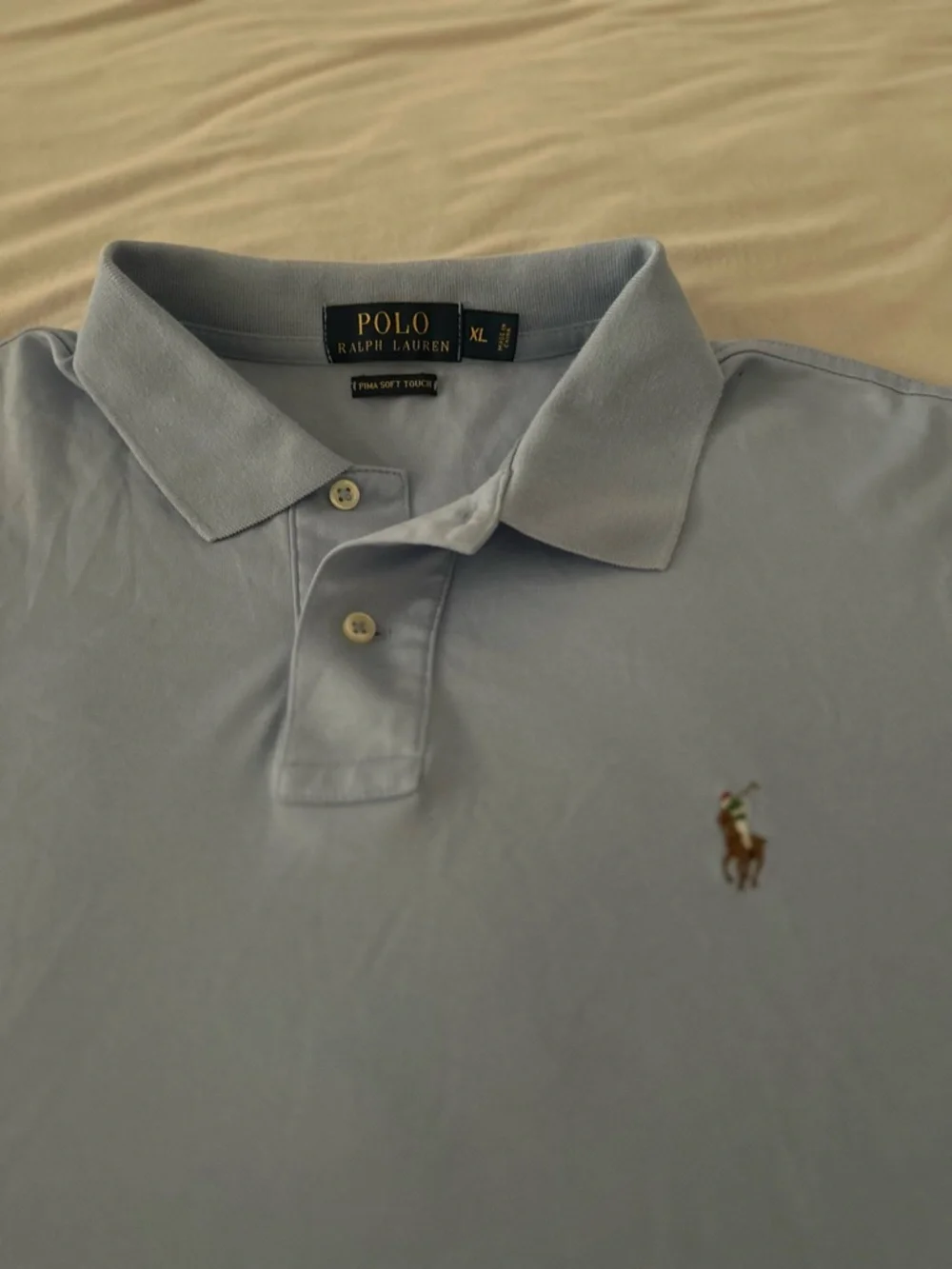 Polo by Ralph Lauren Light Blue Pima Soft Touch Polo